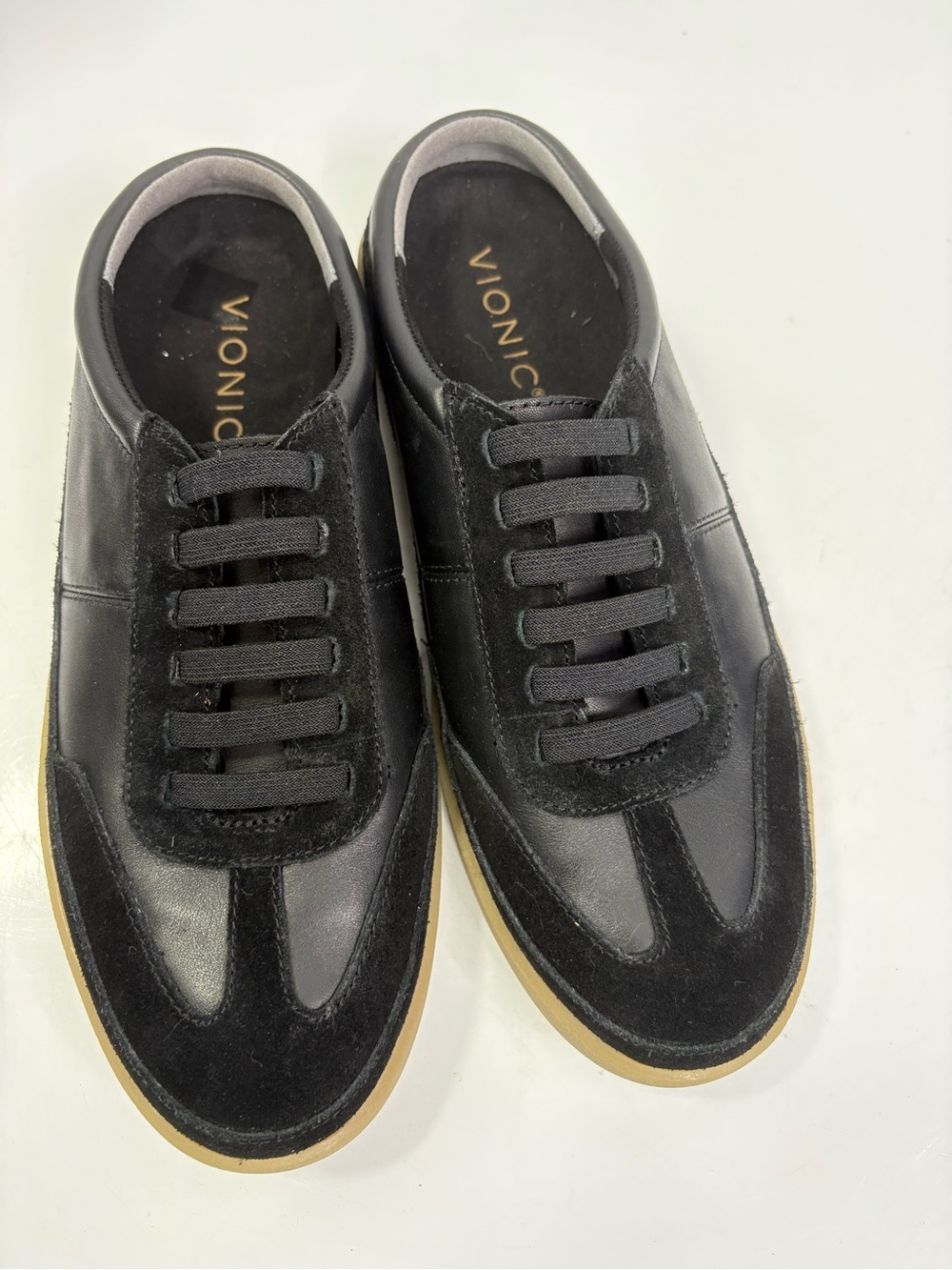 Vionic Women’s Black Leather & Suede Slip on Mules size 37/6 , never worn